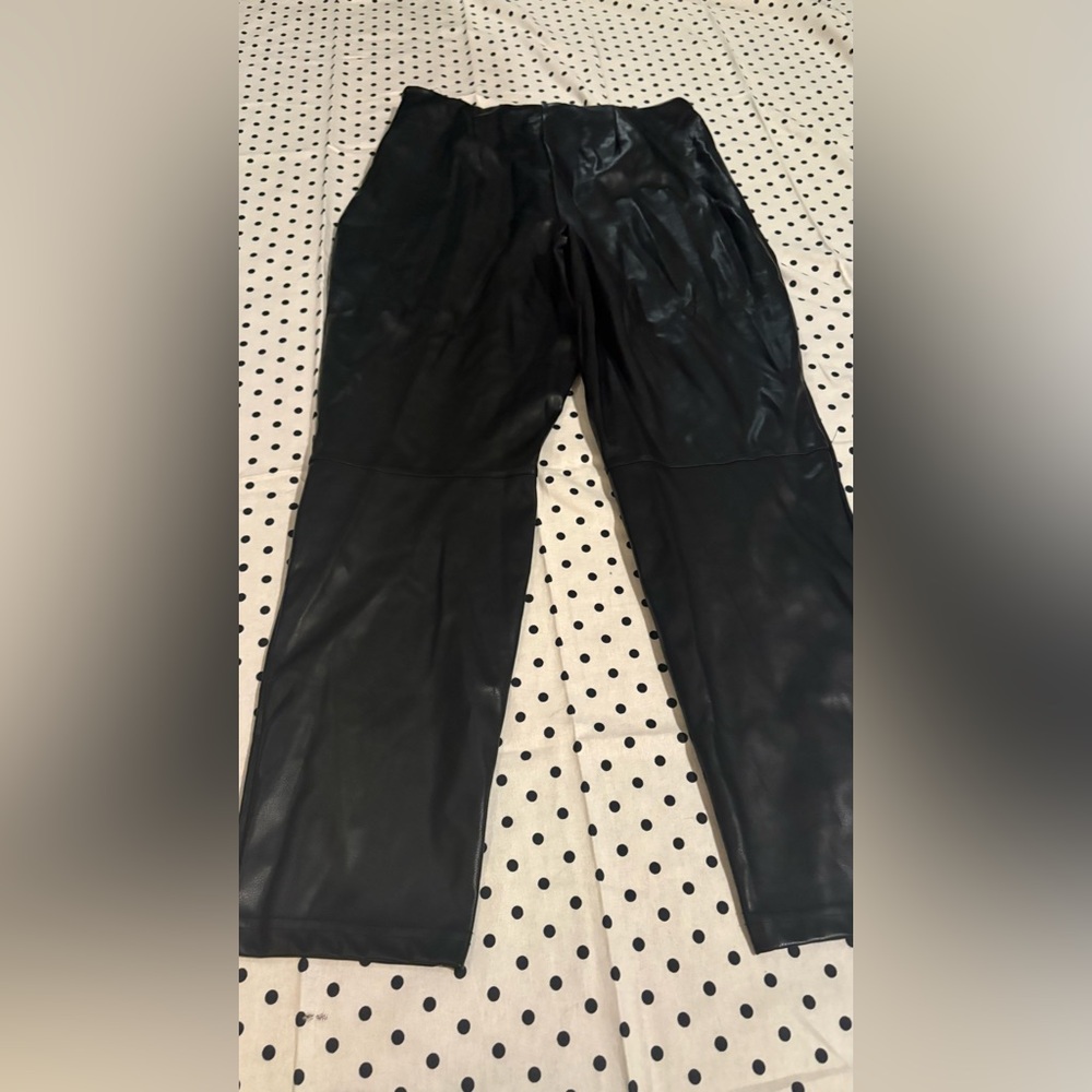 Fabletics Black Pants Vegan Leather
